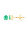 Diana M. 14k 0.72 Ct. Tw. Zambian Emerald Earrings In Gold