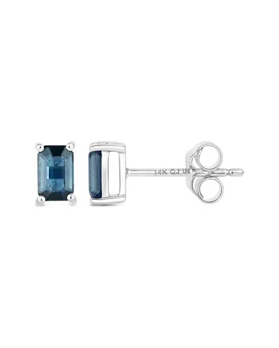 DIANA M. DIANA M. 14K 0.80 CT. TW. BLUE SAPPHIRE EARRINGS
