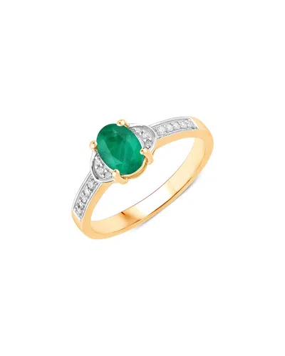 Diana M. 14k 0.82 Ct. Tw. Diamond & Zambian Emerald Ring In Gold