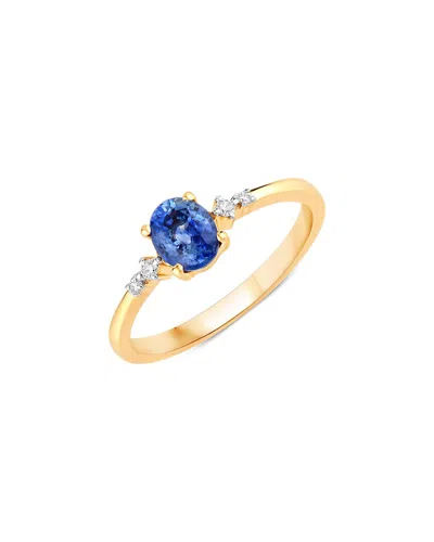 Diana M. 14k 0.84 Ct. Tw. Diamond & Blue Sapphire Ring In Gold