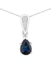 Diana M. 14k 0.85 Ct. Tw. Diamond & Blue Sapphire Pendant In Blue