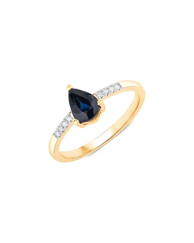 Diana M. 14k 0.86 Ct. Tw. Diamond & Blue Sapphire Ring In Gold