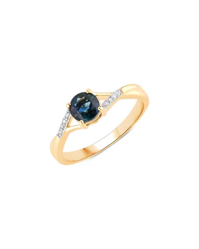 Diana M. 14k 0.88 Ct. Tw. Diamond & Blue Sapphire Ring In Gold