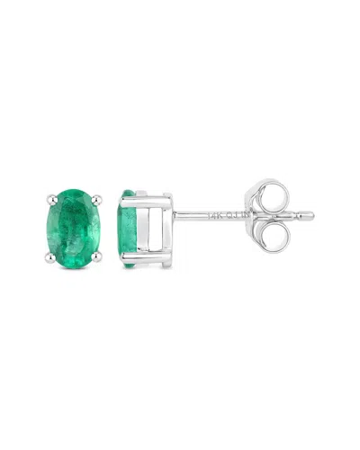 DIANA M. DIANA M. 14K 0.88 CT. TW. ZAMBIAN EMERALD EARRINGS