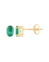 Diana M. 14k 0.88 Ct. Tw. Zambian Emerald Earrings In Gold