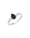 Diana M. 14k 0.86 Ct. Tw. Diamond & Blue Sapphire Ring In Metallic