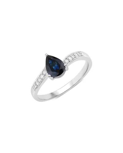 DIANA M. DIANA M. 14K 0.89 CT. TW. DIAMOND & BLUE SAPPHIRE RING