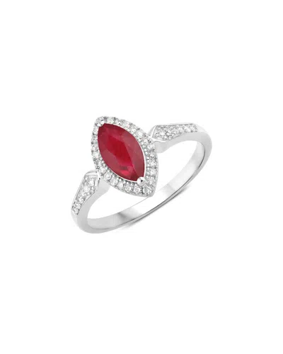 Diana M. 14k 0.96 Ct. Tw. Diamond & Ruby Ring In Metallic