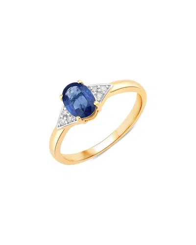 Diana M. 14k 1.01 Ct. Tw. Diamond & Blue Sapphire Ring In Gold
