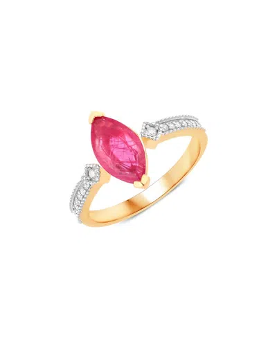 Diana M. 14k 1.01 Ct. Tw. Diamond & Ruby Ring In Gold