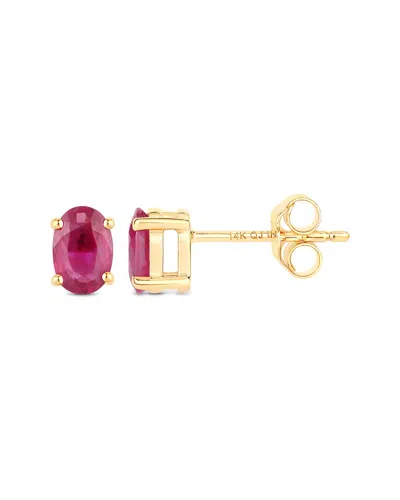 Diana M. 14k 1.04 Ct. Tw. Ruby Earrings In Gold