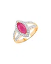 Diana M. 14k 1.06 Ct. Tw. Diamond & Ruby Ring In Gold