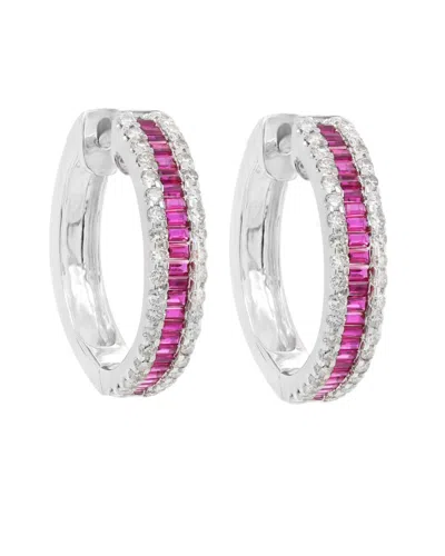 Diana M. 14k 1.10 Ct. Tw. Diamond & Ruby Earrings