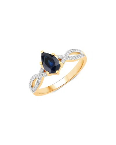 Diana M. 14k 1.14 Ct. Tw. Diamond & Blue Sapphire Ring In Gold