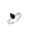 Diana M. 14k 1.14 Ct. Tw. Diamond & Blue Sapphire Ring In Metallic
