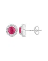 Diana M. 14k 1.22 Ct. Tw. Diamond & Ruby Earrings In Metallic