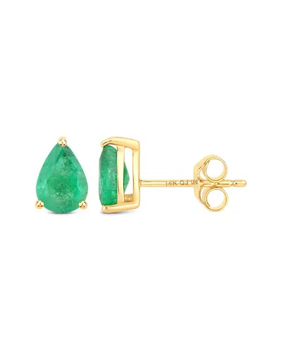 DIANA M. DIANA M. 14K 1.30 CT. TW. ZAMBIAN EMERALD EARRINGS