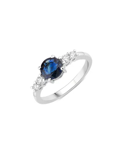 Diana M. 14k 1.38 Ct. Tw. Diamond & Blue Sapphire Ring In Metallic