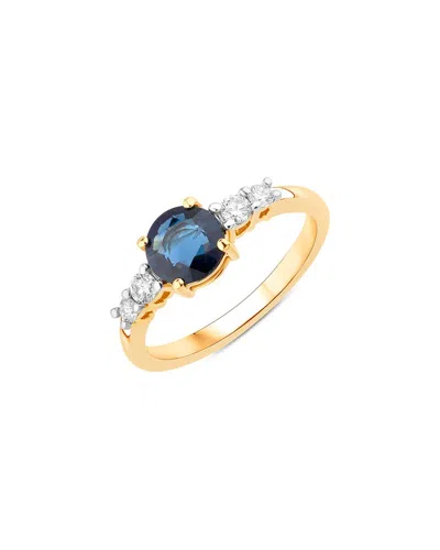 Diana M. 14k 1.38 Ct. Tw. Diamond & Blue Sapphire Ring In Gold