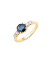 Diana M. 14k 1.38 Ct. Tw. Diamond & Blue Sapphire Ring In Gold