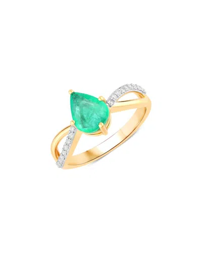 Diana M. 14k 1.44 Ct. Tw. Diamond & Zambian Emerald Ring In Gold