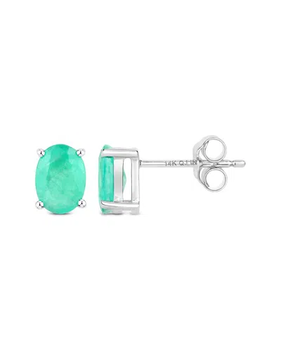 Diana M. 14k 1.44 Ct. Tw. Zambian Emerald Earrings In Green