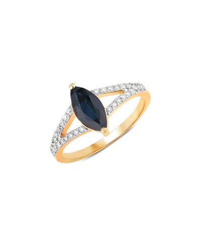 Diana M. 14k 1.50 Ct. Tw. Diamond & Blue Sapphire Ring In Gold