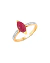Diana M. 14k 1.51 Ct. Tw. Diamond & Ruby Ring In Gold