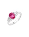 Diana M. 14k 1.52 Ct. Tw. Diamond & Ruby Ring In Metallic
