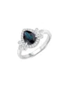 Diana M. 14k 1.54 Ct. Tw. Diamond & Blue Sapphire Ring In Metallic