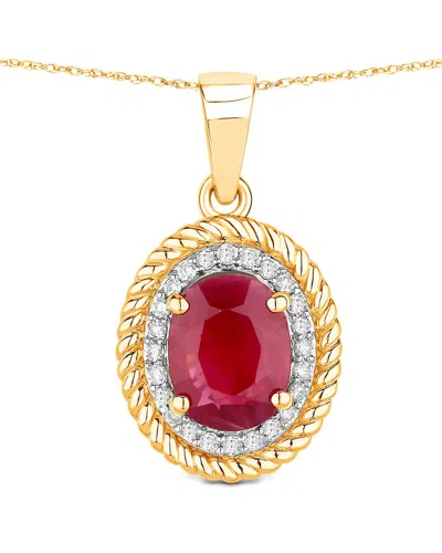 DIANA M. DIANA M. 14K 1.55 CT. TW. DIAMOND & RUBY PENDANT