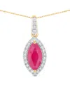 Diana M. 14k 1.60 Ct. Tw. Diamond & Ruby Pendant In Gold