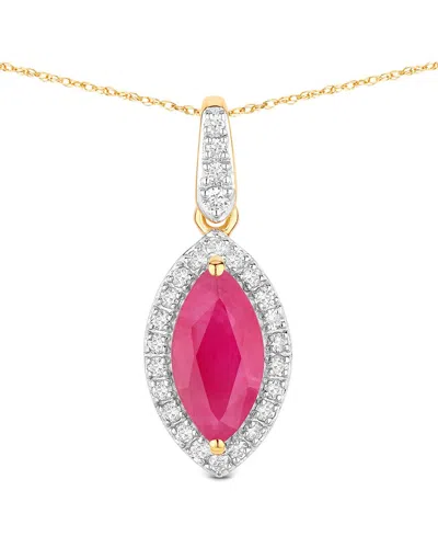 DIANA M. DIANA M. 14K 1.60 CT. TW. DIAMOND & RUBY PENDANT