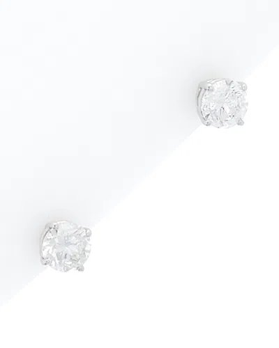 Diana M. Diana M 14k 1.60 Ct. Tw. Diamond Studs In Silver