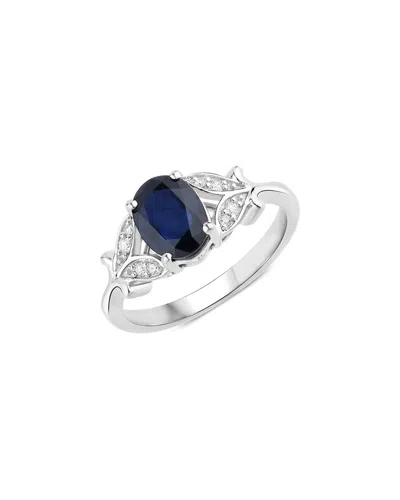 Diana M. 14k 1.62 Ct. Tw. Diamond & Blue Sapphire Ring In Metallic
