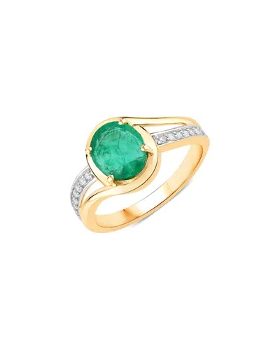 Diana M. 14k 1.62 Ct. Tw. Diamond & Zambian Emerald Ring In Gold