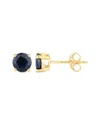 Diana M. 14k 1.70 Ct. Tw. Blue Sapphire Earrings In Metallic