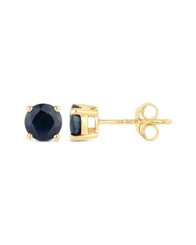 Diana M. 14k 1.70 Ct. Tw. Blue Sapphire Earrings In Metallic