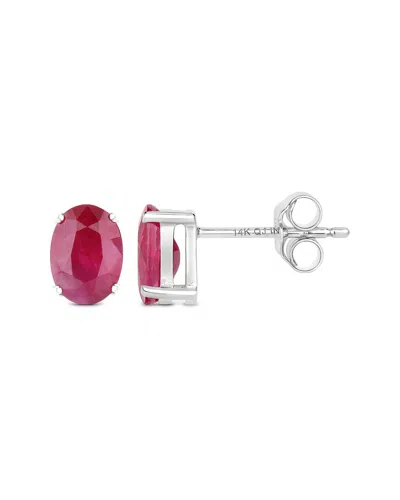 Diana M. 14k 1.70 Ct. Tw. Ruby Earrings In Metallic