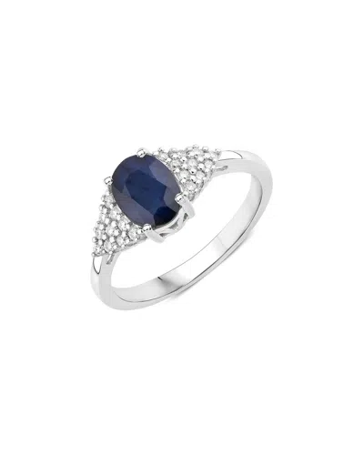 Diana M. 14k 1.73 Ct. Tw. Diamond & Blue Sapphire Ring In Metallic