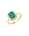 Diana M. 14k 2.09 Ct. Tw. Diamond & Zambian Emerald Ring In Gold