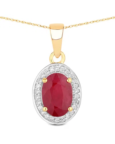 Diana M. 14k 1.82 Ct. Tw. Diamond & Ruby Pendant In Gold
