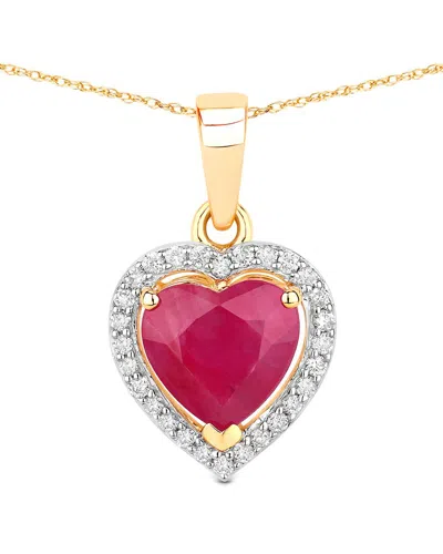 Diana M. 14k 1.83 Ct. Tw. Diamond & Ruby Pendant In Gold