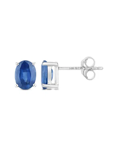 Diana M. 14k 1.90 Ct. Tw. Blue Sapphire Earrings In White