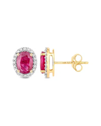 Diana M. 14k 1.96 Ct. Tw. Diamond & Ruby Earrings In Multi