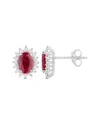 Diana M. 14k 2.02 Ct. Tw. Diamond & Ruby Earrings In White