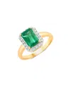 Diana M. 14k 2.09 Ct. Tw. Diamond & Zambian Emerald Ring In Gold
