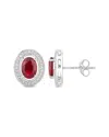 Diana M. 14k 2.12 Ct. Tw. Diamond & Ruby Earrings In Metallic