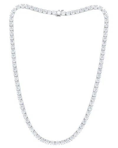 Diana M. 14k 22.20 Ct. Tw. Diamond Tennis Necklace In White