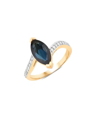 Diana M. 14k 2.26 Ct. Tw. Diamond & Blue Sapphire Ring In Gold